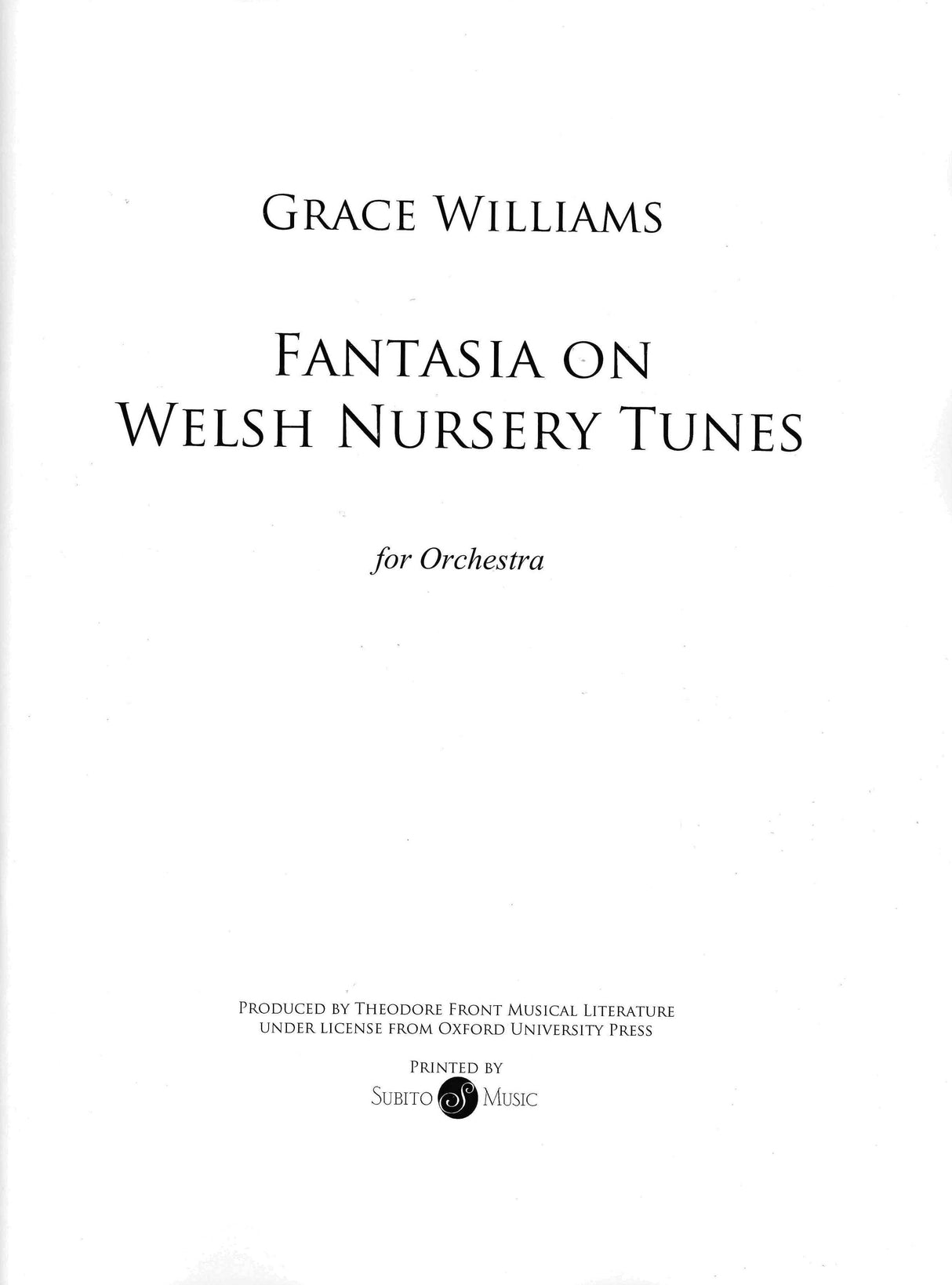 G. Williams: Fantasia on Welsh Nursery Tunes