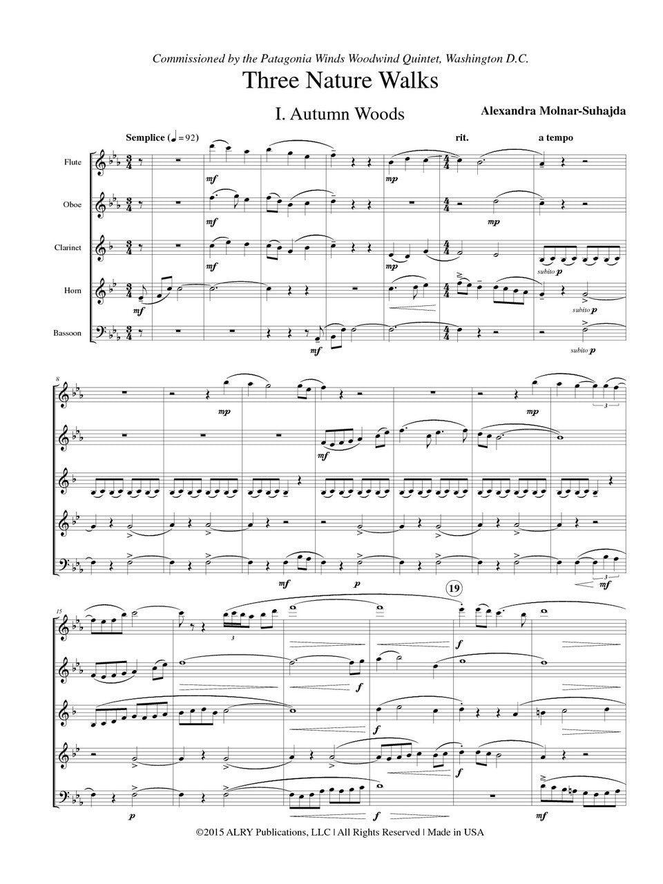 Molnar-Suhajda: Three Nature Walks