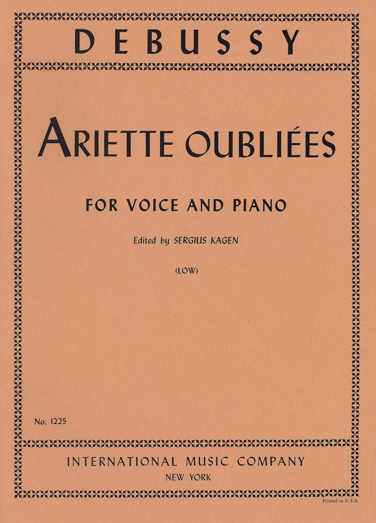 Debussy: Ariettes oubliées