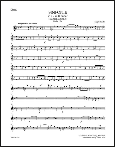 Haydn: Symphony in D Minor, Hob. I:26