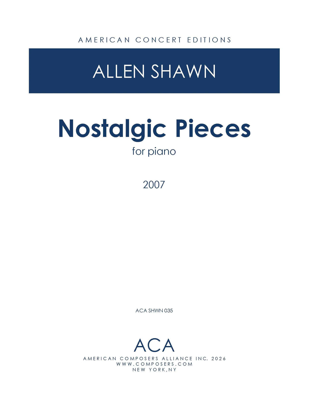 Shawn: Nostalgic Pieces