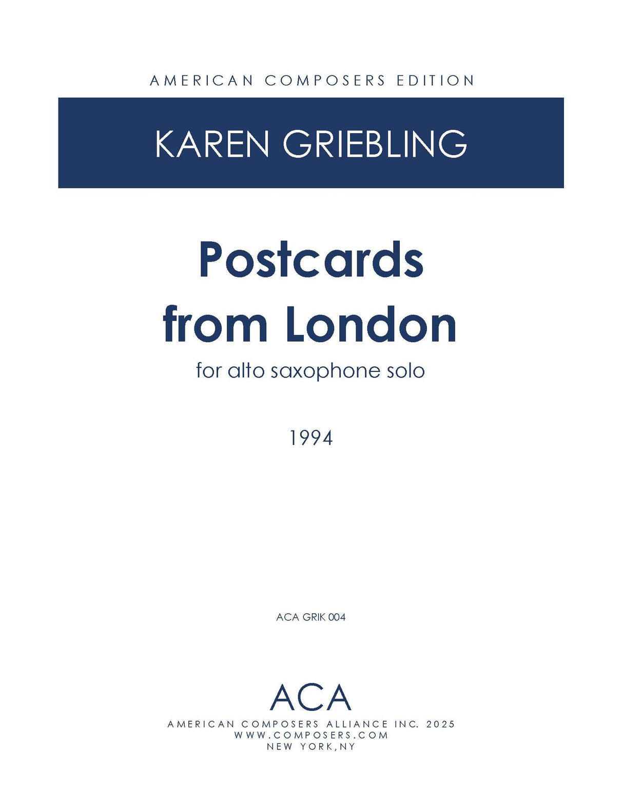 Griebling: Postcards from London