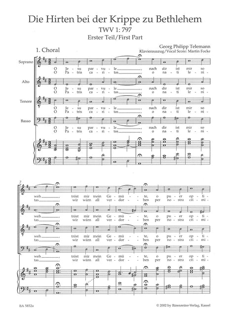 Telemann: Die Hirten bei der Krippe zu Bethlehem, TWV 1:797