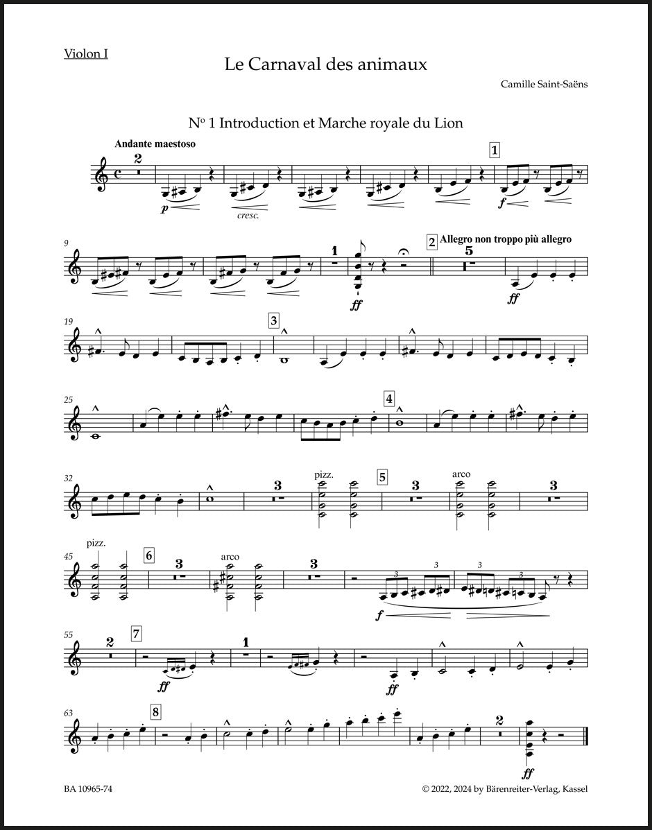 Saint-Saëns: Le carnaval des animaux