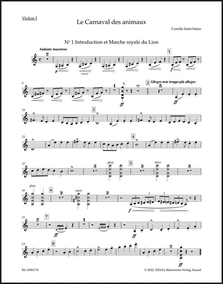 Saint-Saëns: Le carnaval des animaux