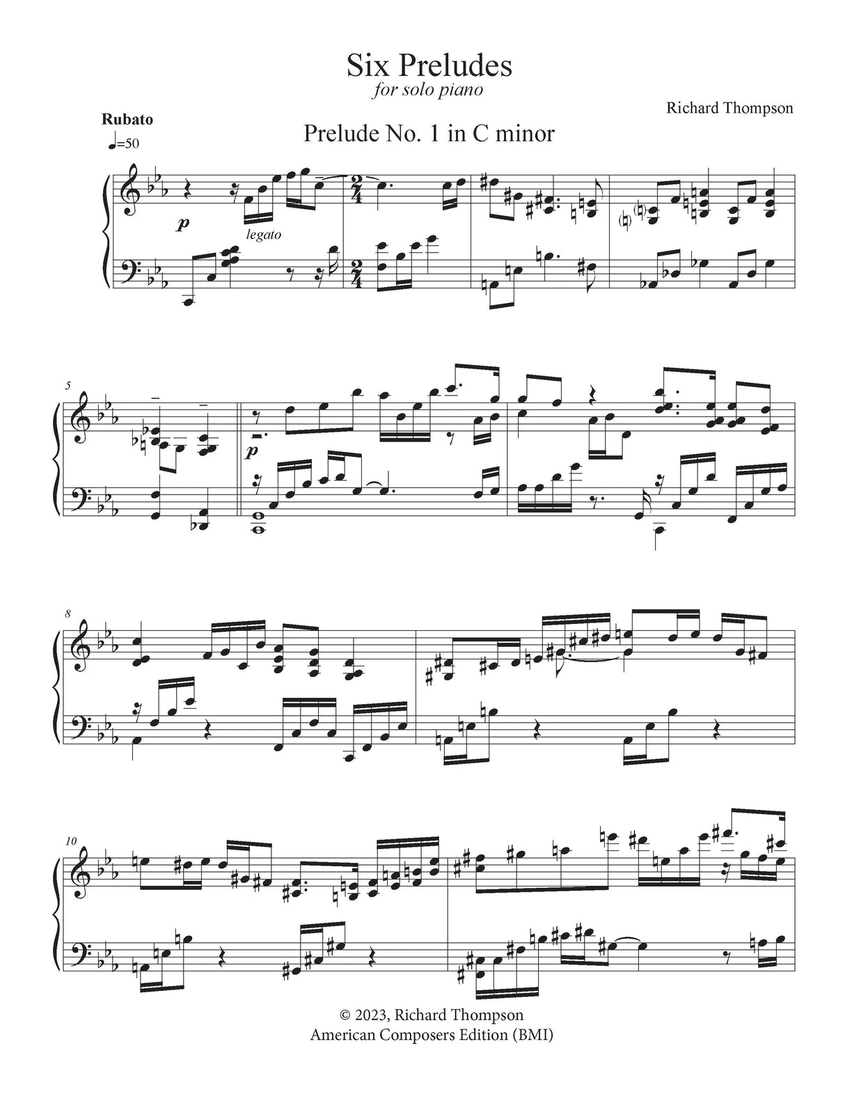 Thompson: Six Preludes