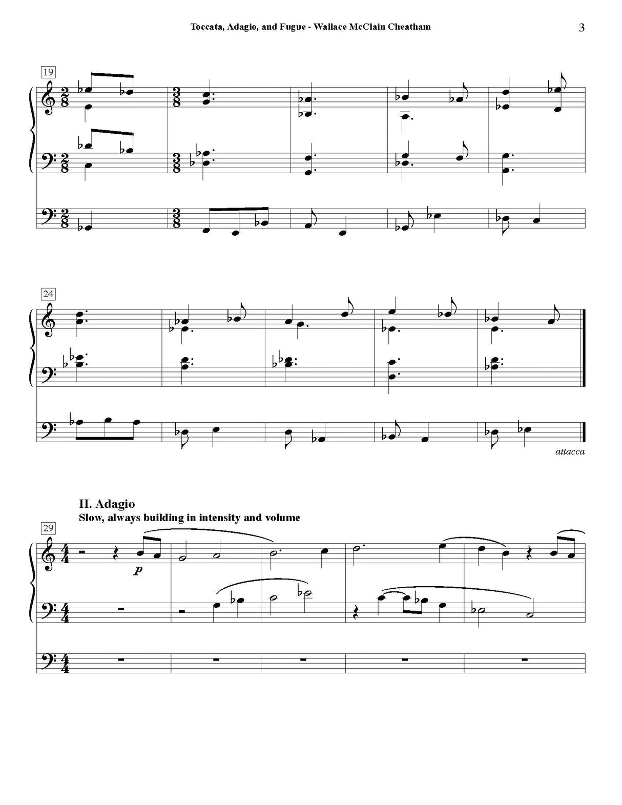 Cheatham: Toccata, Adagio, and Fugue