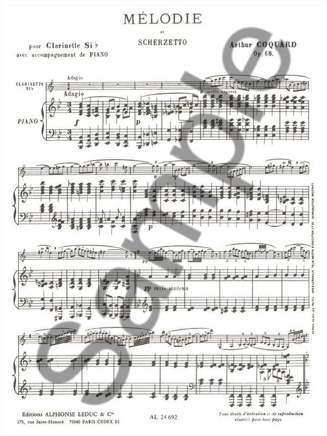 Coquard: Melodie et scherzetto, Op. 68