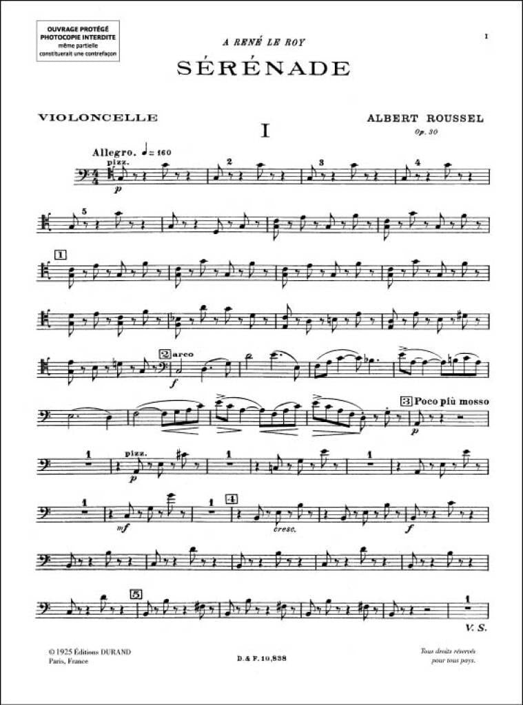 Roussel: Sérénade, Op. 30