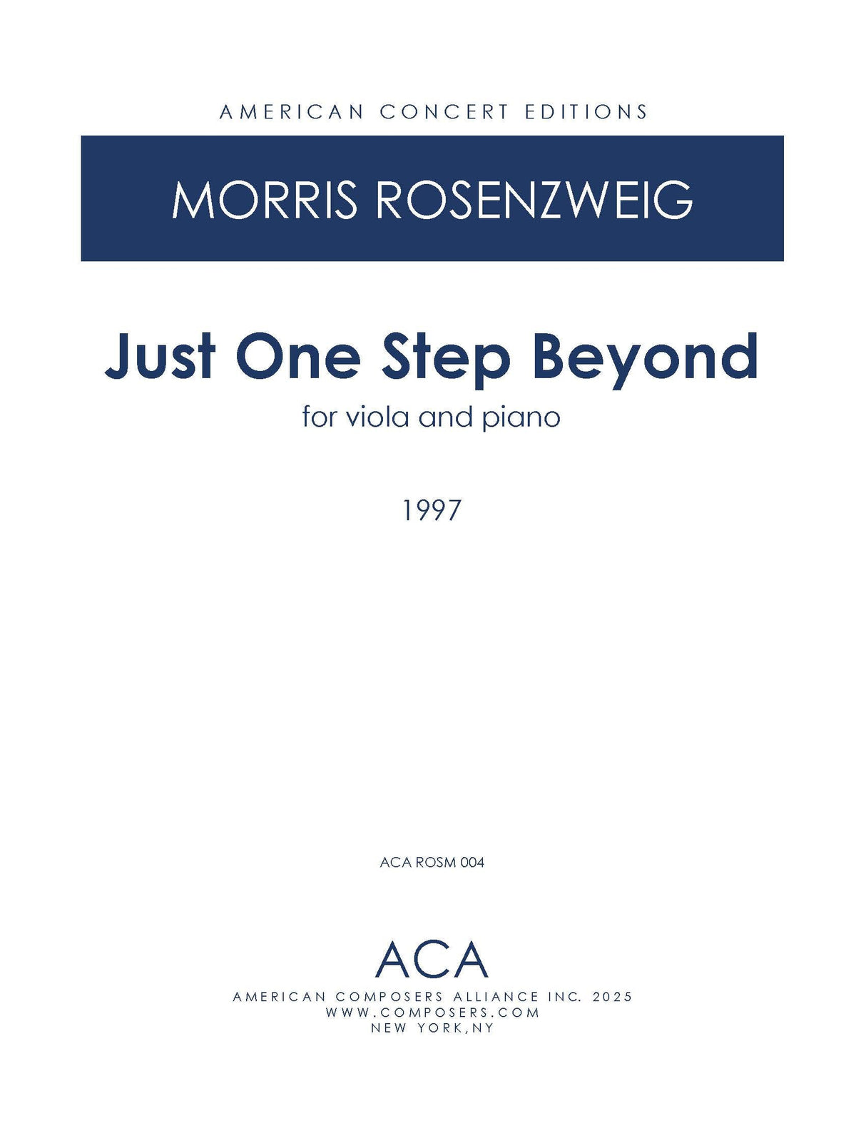 Rosenzweig: Just One Step Beyond
