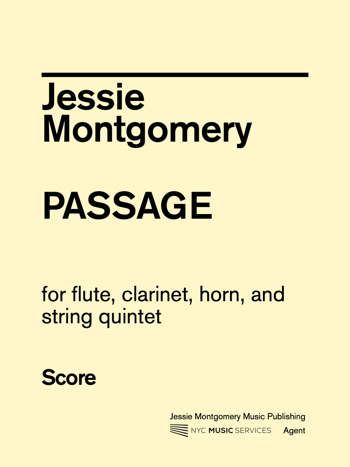 Montgomery: Passage (Version for Chamber Ensemble)