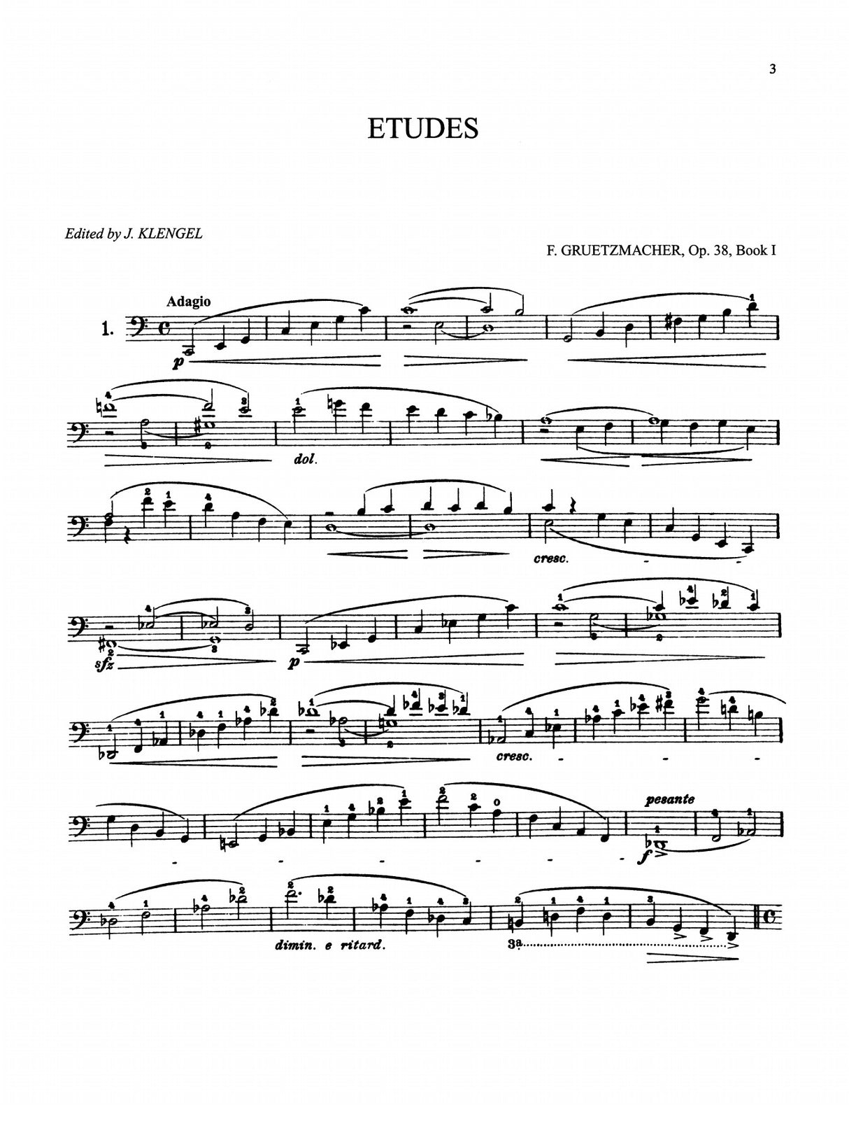 Grützmacher: Etudes, Op. 38