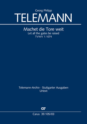 独LP  Philipp Telemann - Barba Machet Die Tore Weit (Advents- Und Weihnachtskantat FSM53136 Carus /00260 Telemann: Machet die Tore weit, TWV 1:1074 – Ficks Music