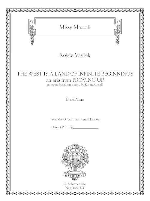 Mazzoli: The West is a Land of Infinite Beginnings