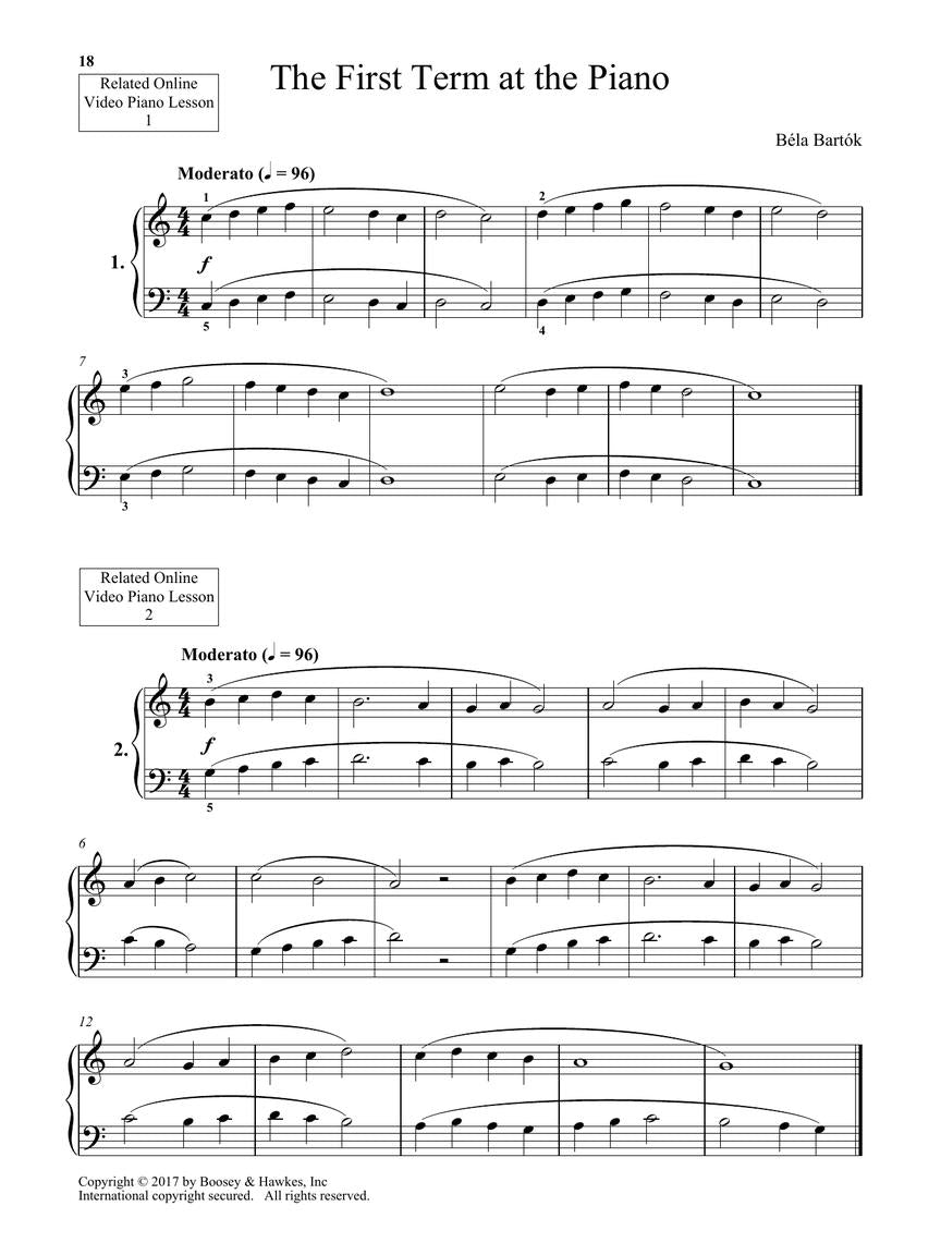 Bartók: First Term at the Piano – Ficks Music