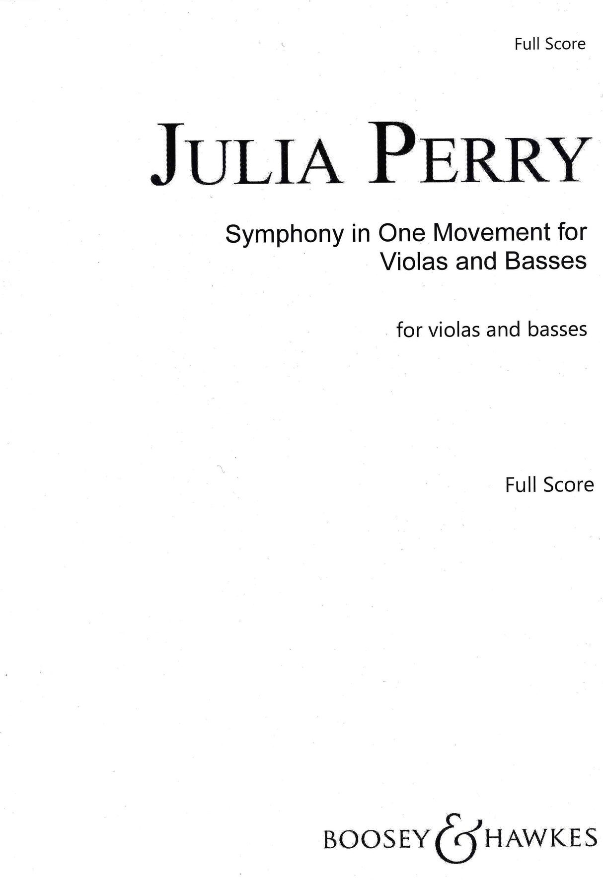 Perry: Symphony in One Movement