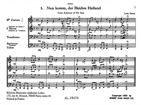 Bach: 22 Chorales (arr. for brass quartet)