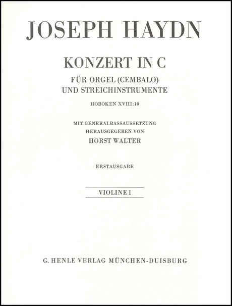 Haydn: Organ (Harpsichord) Concerto, Hob. XVIII:10