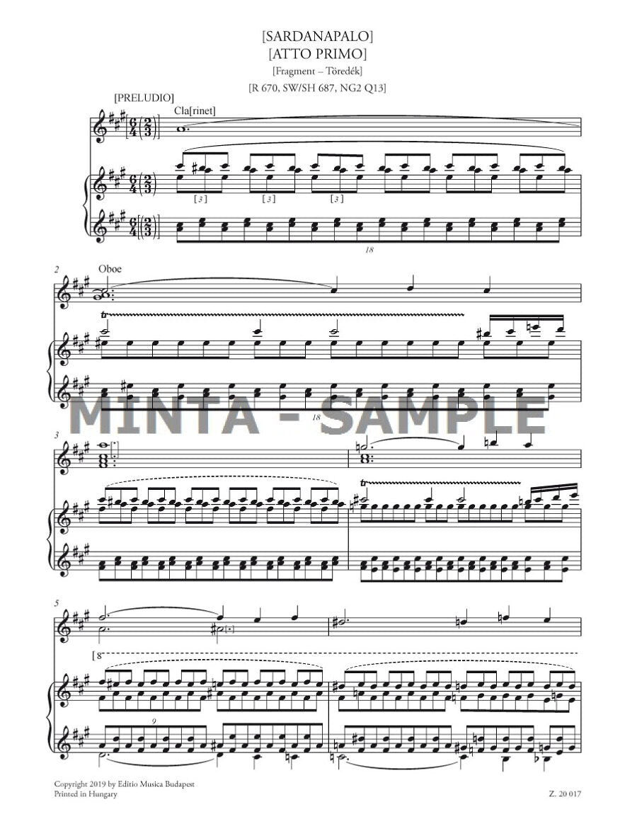 Liszt: Sardanapalo, Act 1 (Fragment)
