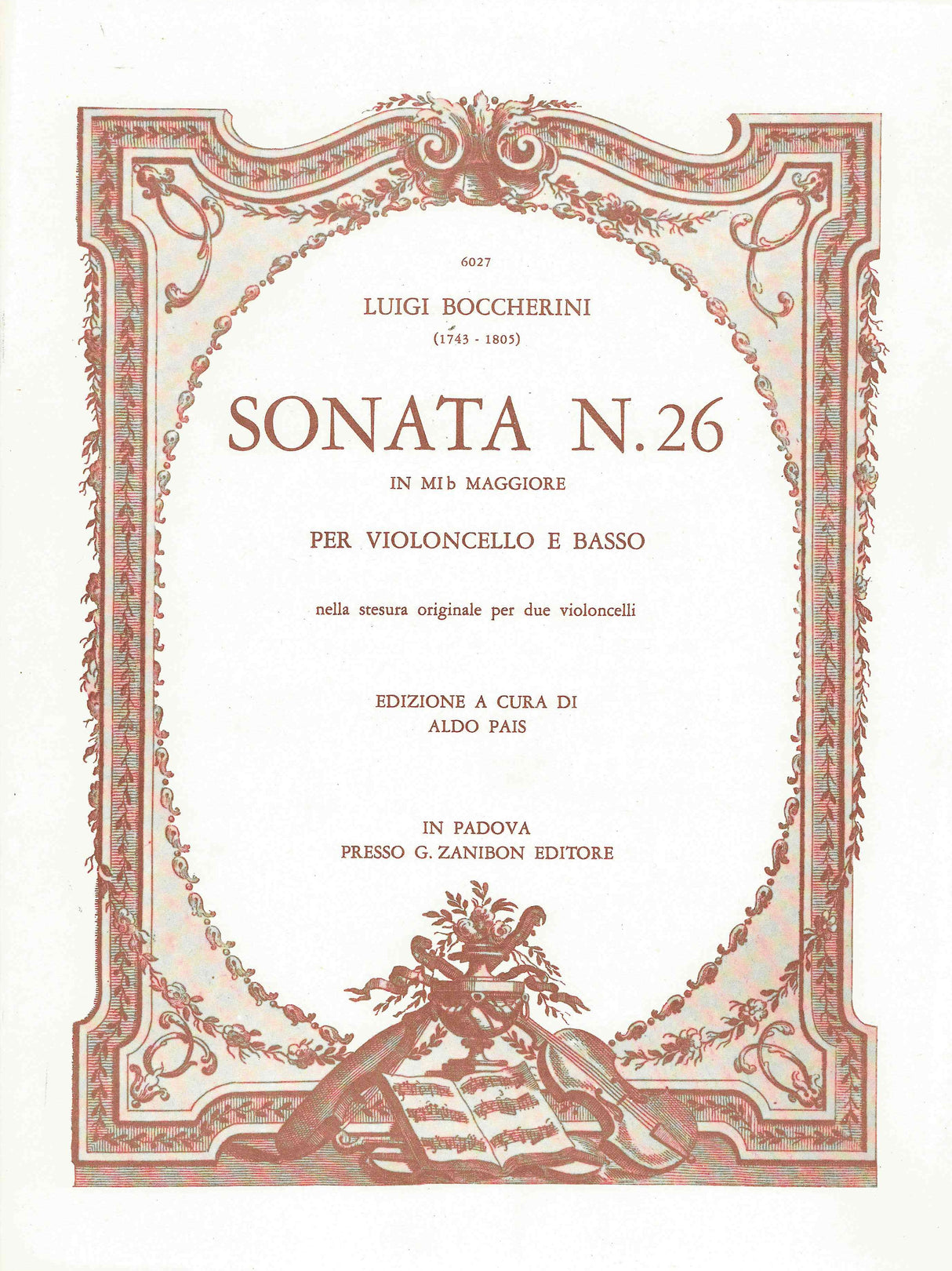Boccherini: Cello Sonata No. 26 in E-flat Major