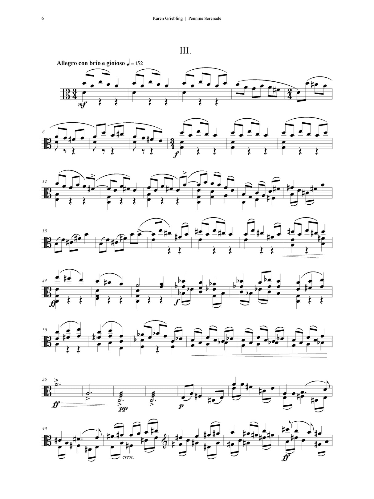Griebling: Pennine Serenade