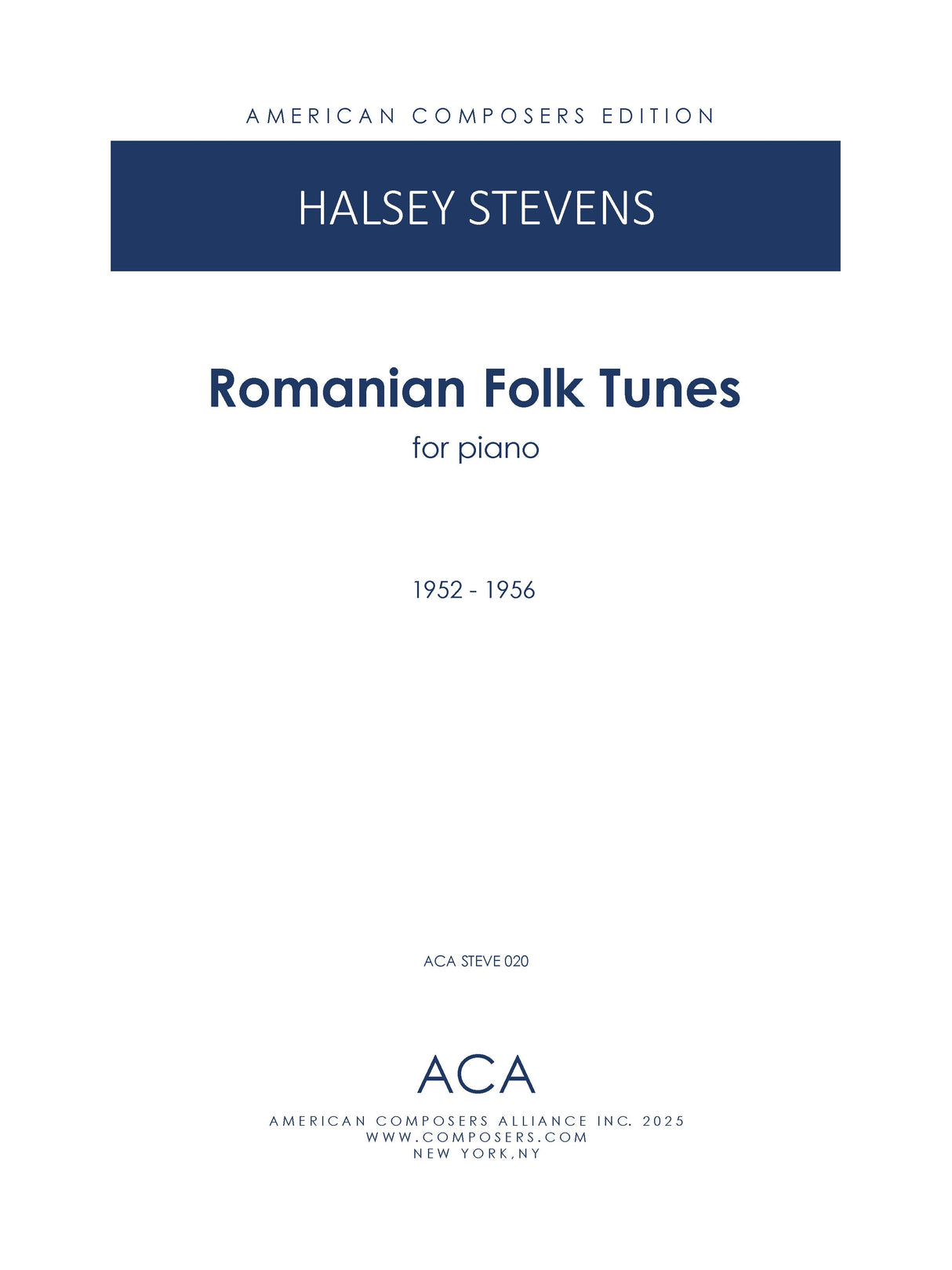 Stevens: Romanian Folk Tunes