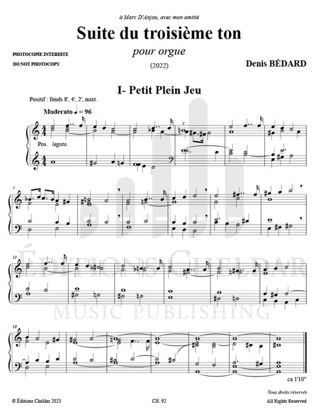 Bédard: Suite du troisième ton
