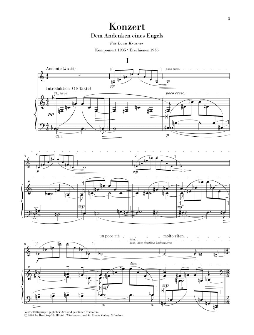 Berg: Violin Concerto – Ficks Music