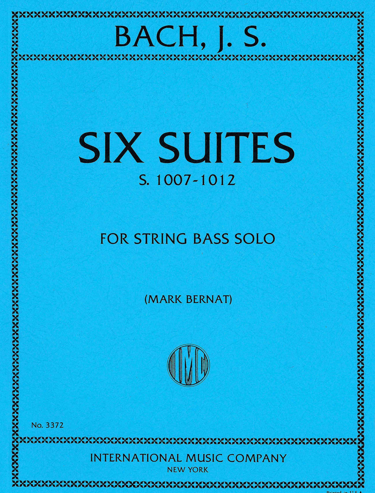 Bach: Six Suites, S. 1007-1012 for String Bass Solo
