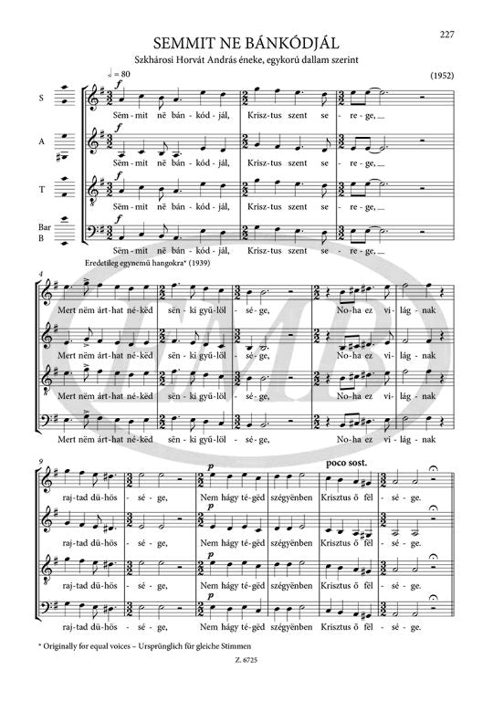 Kodály: Choral Works for Mixed Voices