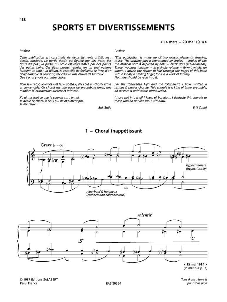 Satie: Complete Works for Piano – Volume 2 – Ficks Music