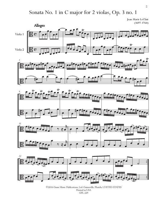 Leclair: 6 Sonatas, Op. 3 (arr. for 2 violas) – Ficks Music
