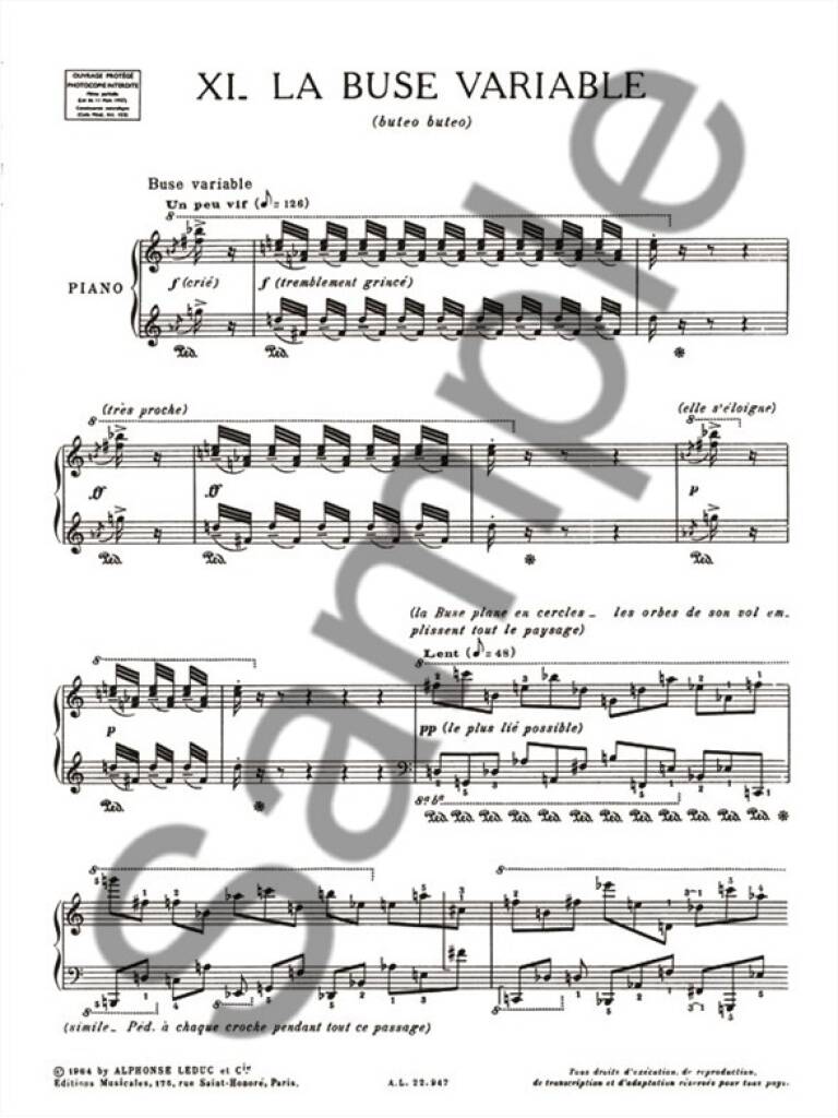 Messiaen: Catalogue d'oiseaux - Volume 7 – Ficks Music