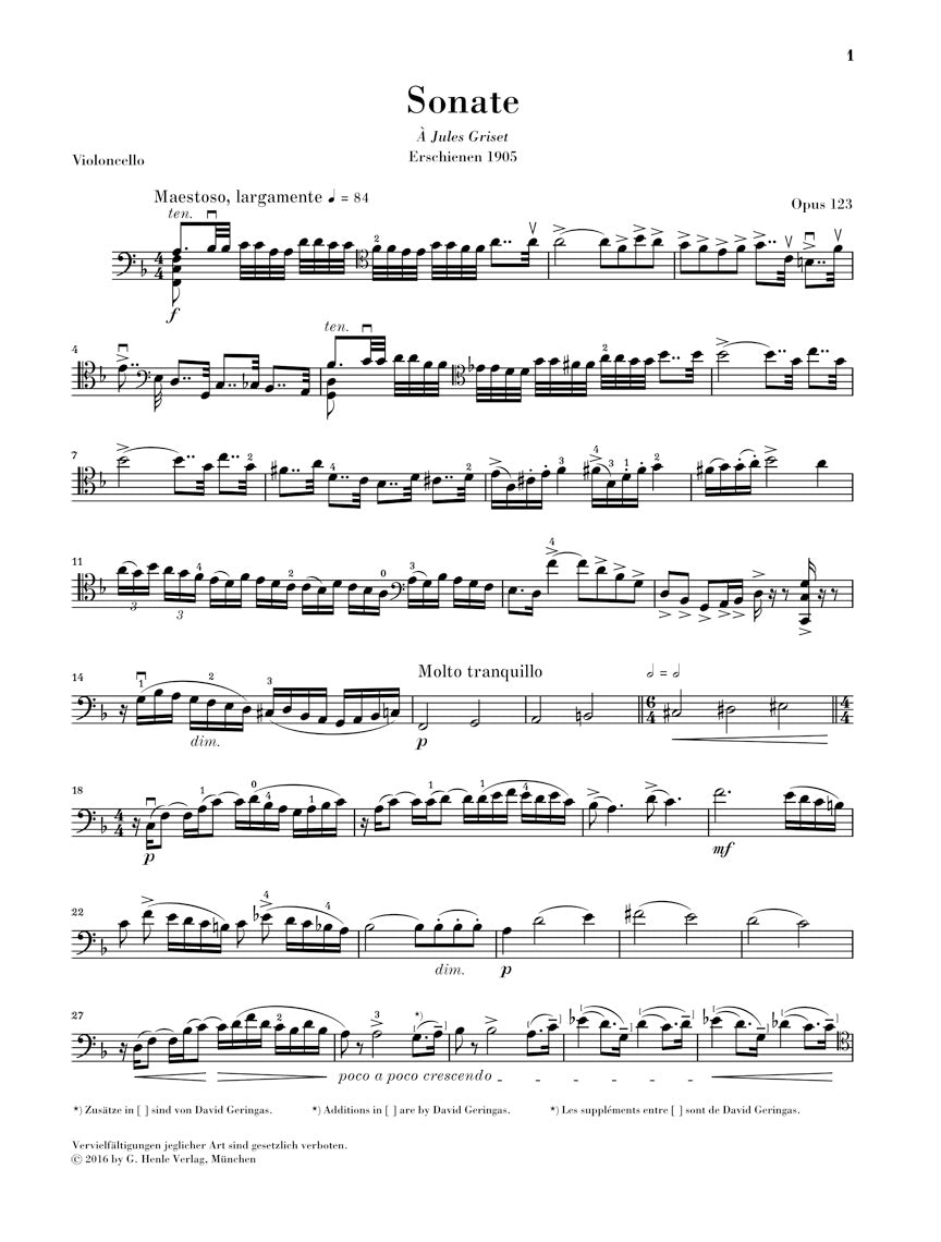 Saint-Saëns: Cello Sonata No. 2 in F Major, Op. 123 – Ficks Music