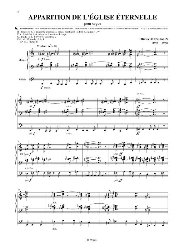 Messiaen: Apparition de l'église éternelle