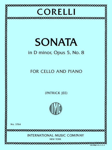 Corelli: Sonata in A Minor, Op. 5, No. 8 (arr. for cello & piano)