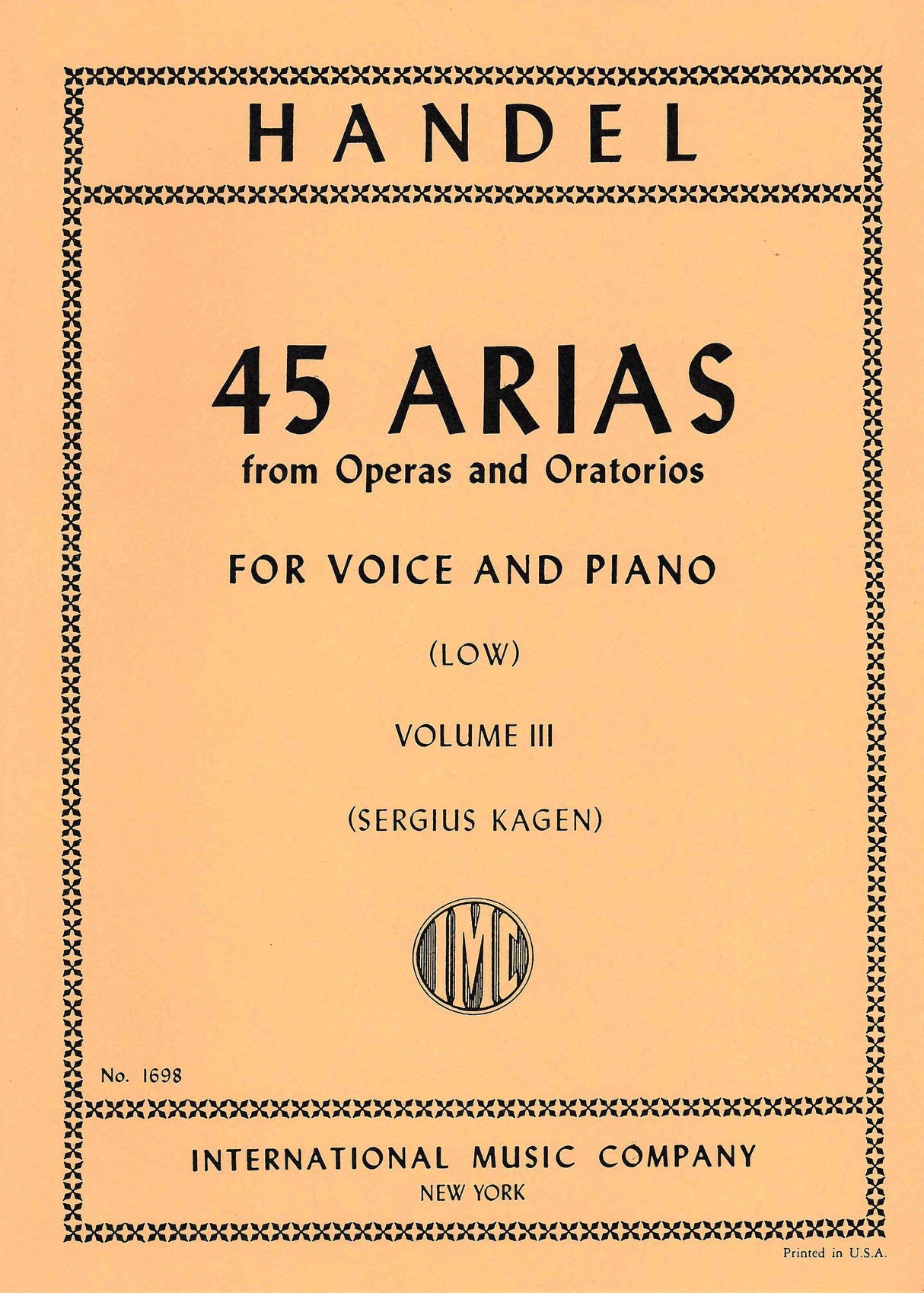 Handel: 45 Arias from Operas and Oratorios - Volume 3