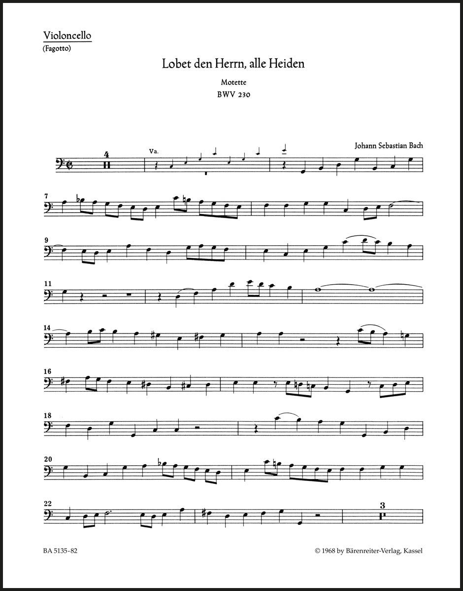 Bach: Lobet den Herrn, alle Heiden, BWV 230