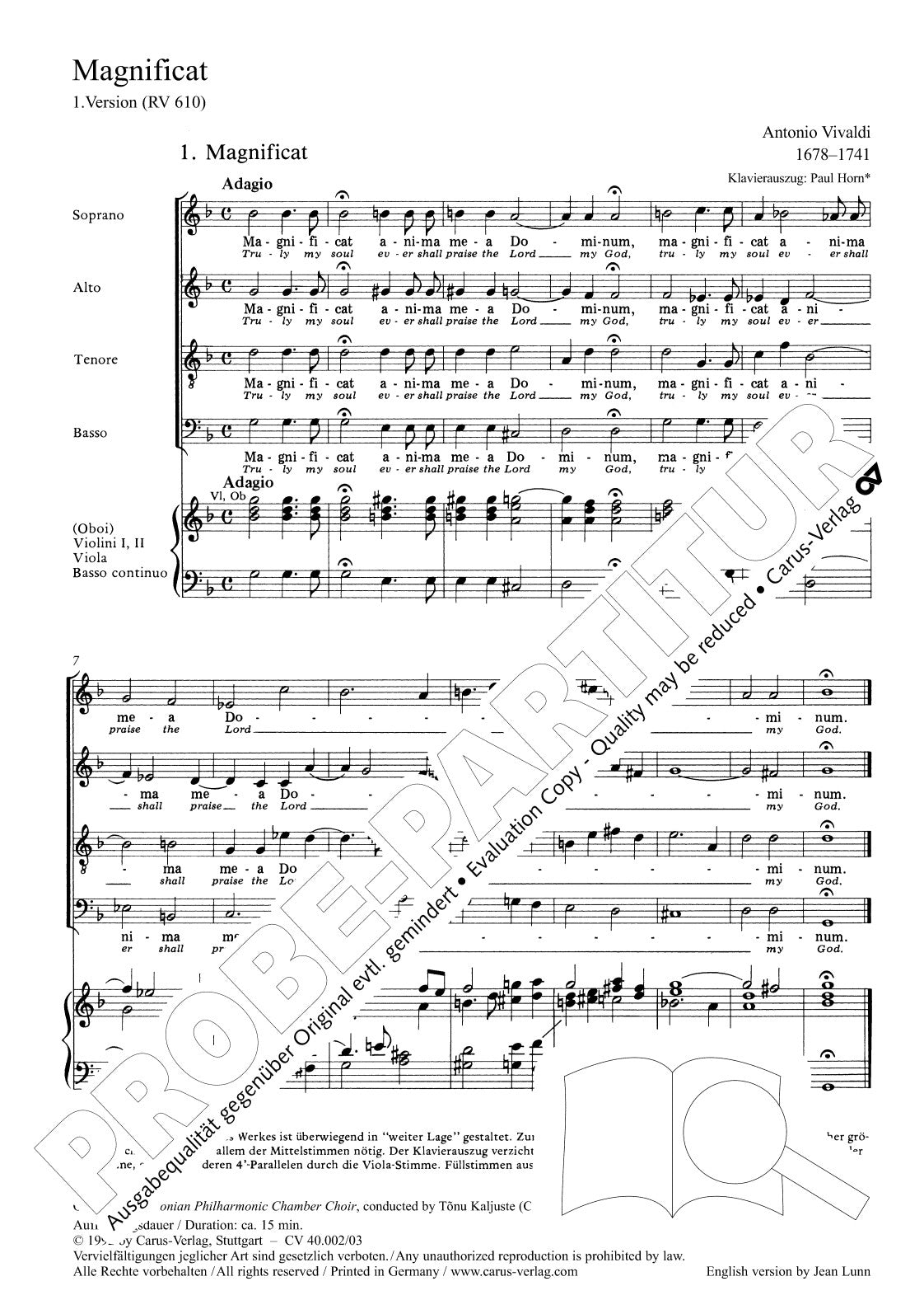 Vivaldi: Magnificat, RV 610 – Ficks Music