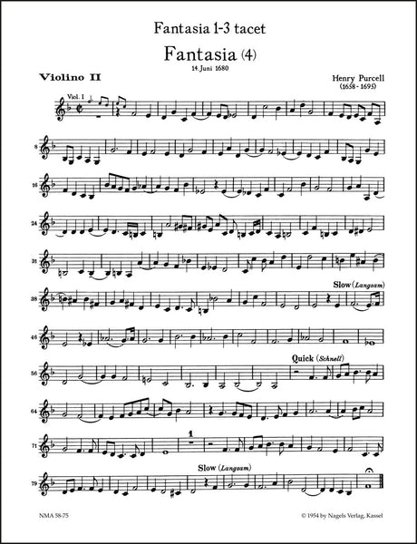 Purcell: Fantasias for Strings - Volume 1 (3- and 4-part Fantasies)