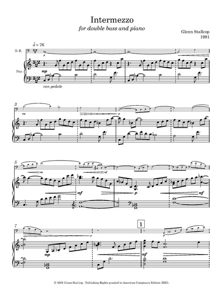 Stallcop: Intermezzo (Version for Double Bass & Piano)