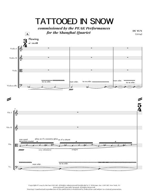 Du Yun: Tattooed in Snow