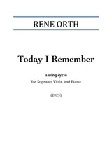 Orth: Today I Remember