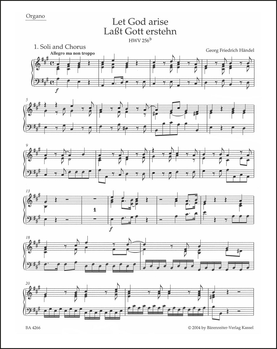 Handel: Let God arise, HWV 256b