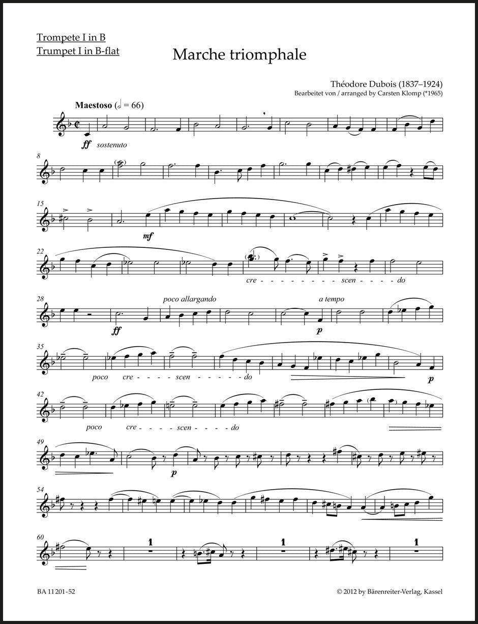 Dubois: Marche triomphale (arr. for organ & brass ensemble)
