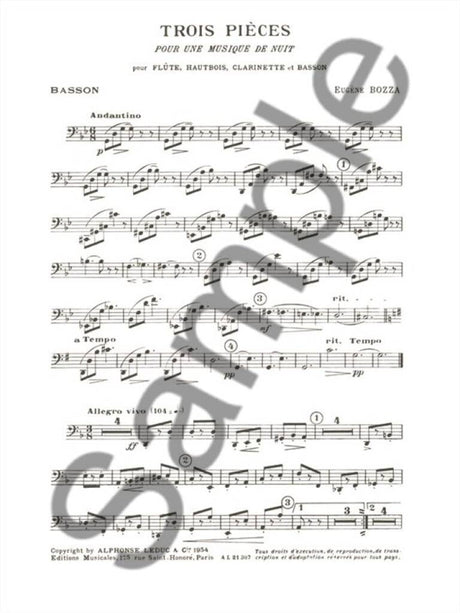 Bozza: 3 Pièces pour une musique de nuit