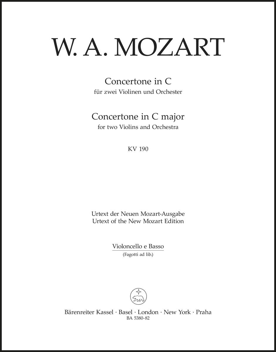 Mozart: Concertone for 2 Violins in C Major, K. 190 (186e)