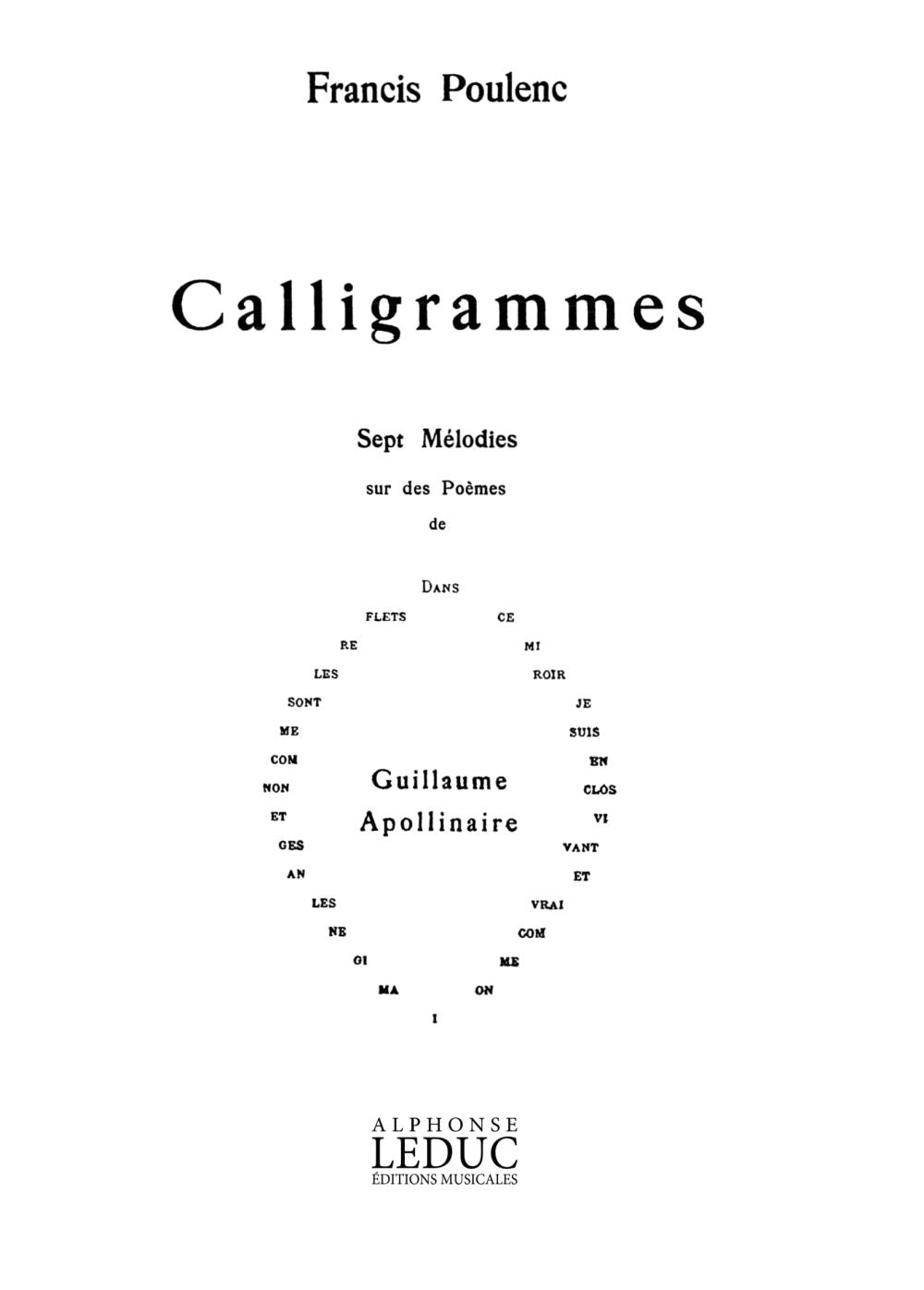 Poulenc: Calligrammes