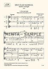 Kodály: 4 Italian Madrigals