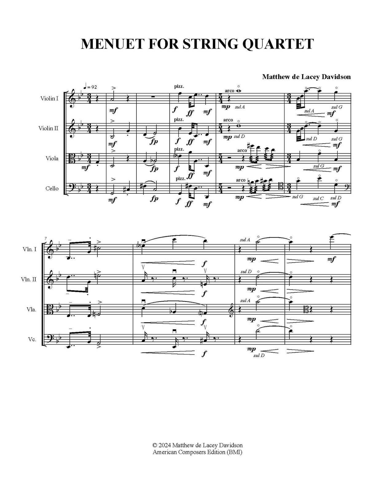 Davidson: Menuet